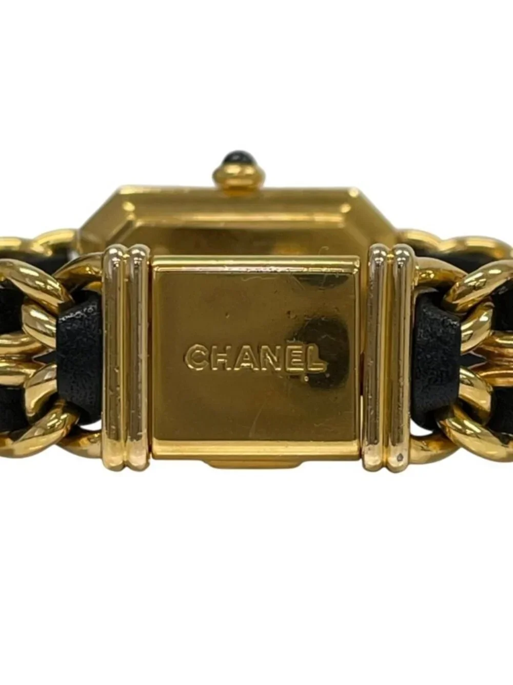Chanel Premiere L Bracelet Watch Black Dial Gold Colored